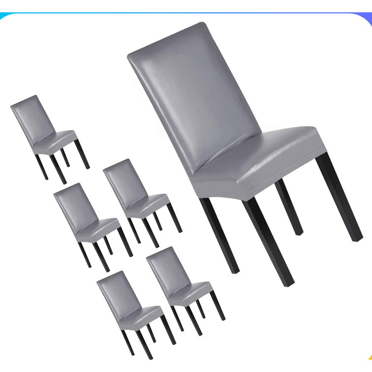 Eternal Night PU Leather Dining Chair Slipcover Wayfair Canada